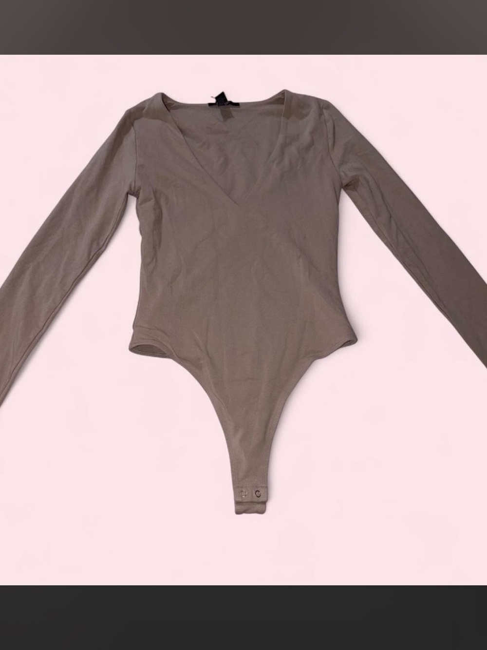Forever 21 Tan long sleeve bodysuit